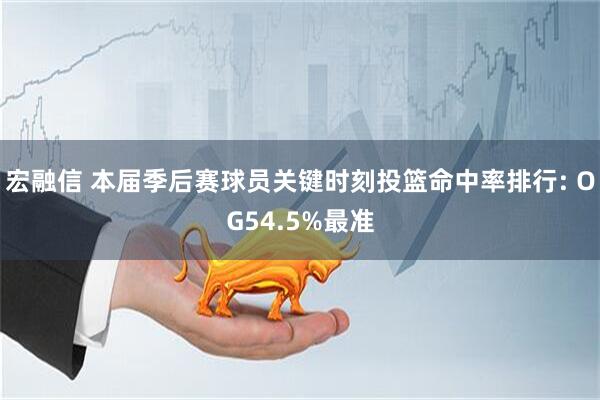 宏融信 本届季后赛球员关键时刻投篮命中率排行: OG54.5%最准